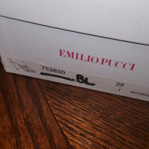 Emilio Pucci Wood and Canvas Sandals Size 39 - Picture 3 of 6